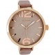 OOZOO Timepieces 48mm Pink Grey Leather Strap C7517